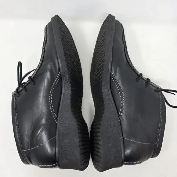 Vintage Bass Womens Toren / Wallabee / Chukka Boot Black Leather Size 8 M - Picture 6 of 12